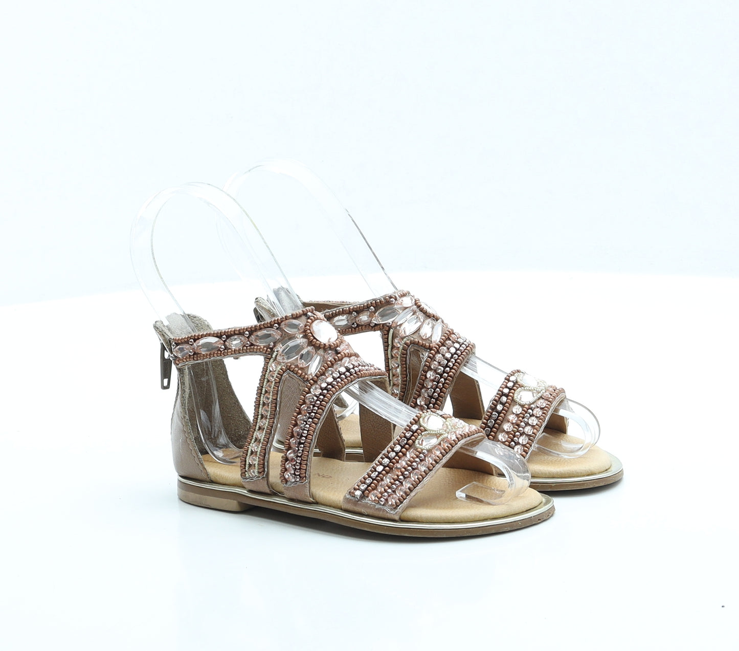 River Island Girls Pink Polyester Gladiator Sandal UK 8