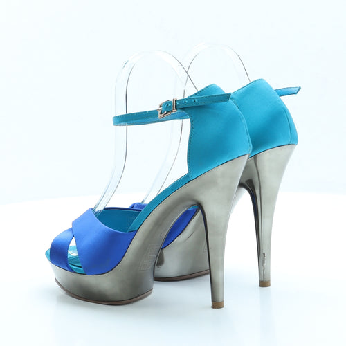 Carvela Kurt Geiger Womens Blue Polyester Platform Heel UK 6 EUR 39