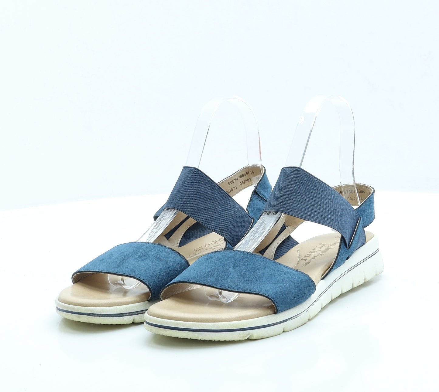 George Womens Blue Faux Suede Strappy Sandal UK 6 EUR 39