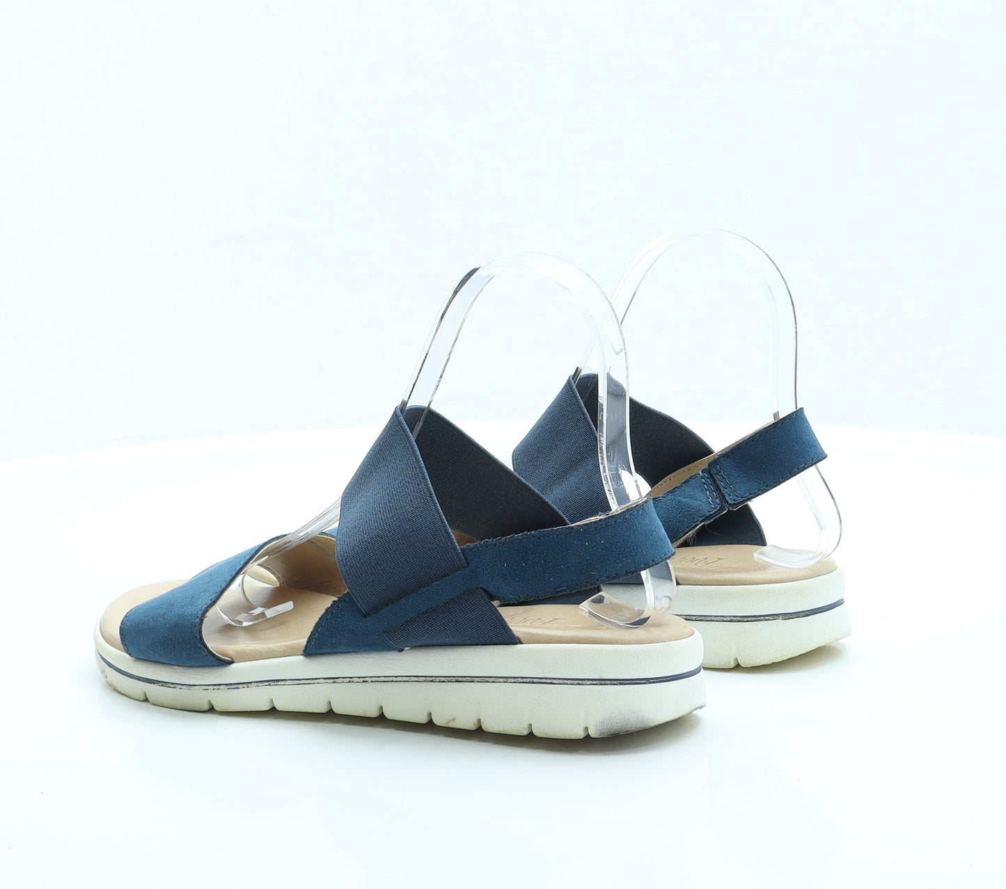 George Womens Blue Faux Suede Strappy Sandal UK 6 EUR 39