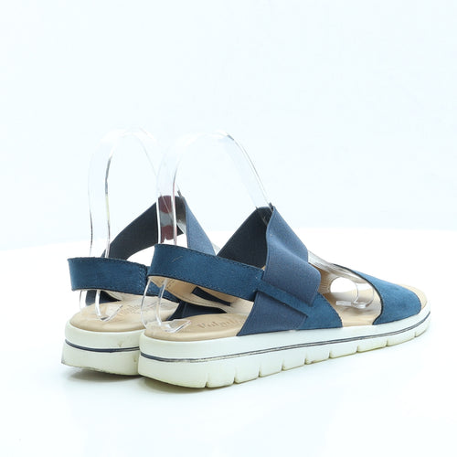 George Womens Blue Faux Suede Strappy Sandal UK 6 EUR 39
