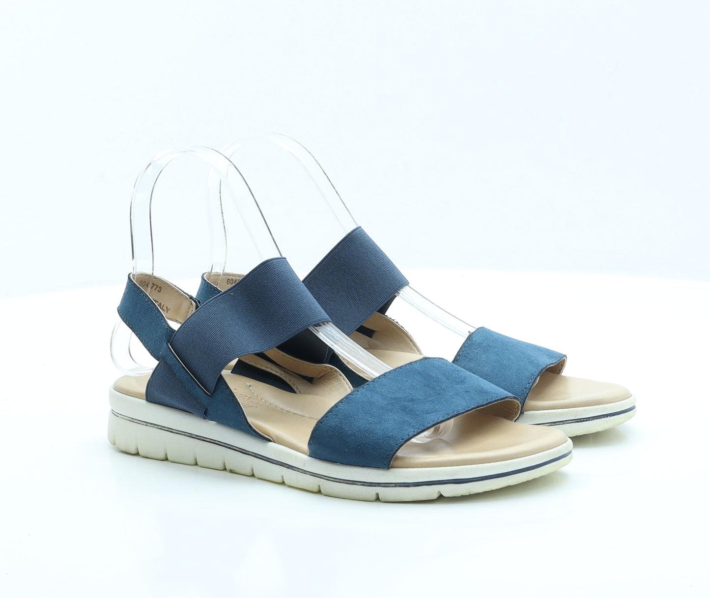 George Womens Blue Faux Suede Strappy Sandal UK 6 EUR 39