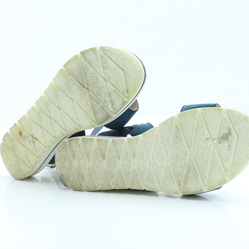 George Womens Blue Faux Suede Strappy Sandal UK 6 EUR 39