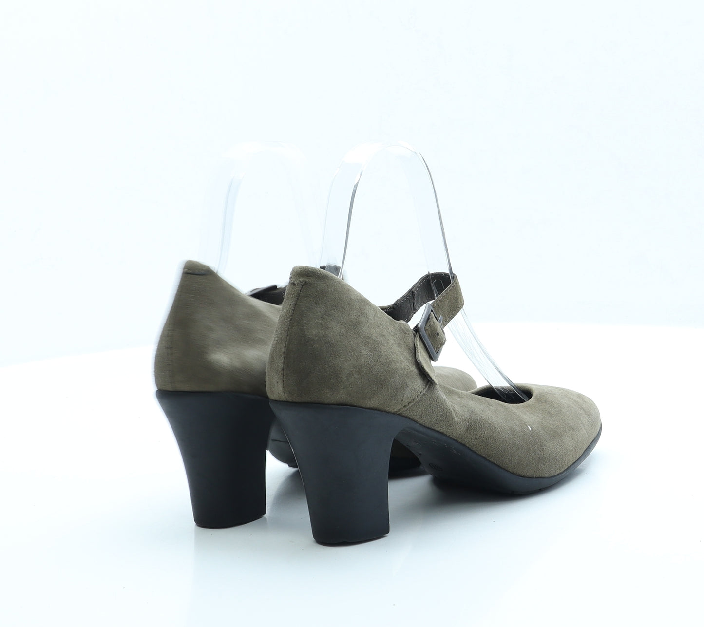Scholl Womens Green Faux Suede Court Heel UK 4 EUR 37