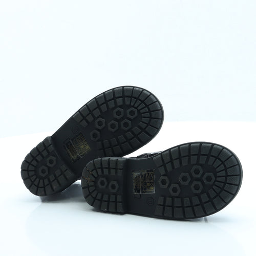 Primark Girls Black Vinyl Chelsea Boot UK 10 EUR 28 US 11 - Cat