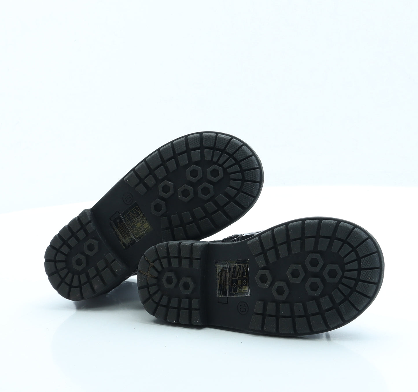 Primark Girls Black Vinyl Chelsea Boot UK 10 EUR 28 US 11 - Cat