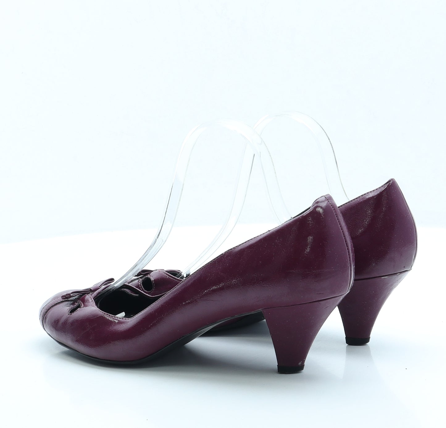 Preworn Womens Purple Faux Leather Court Heel UK 8