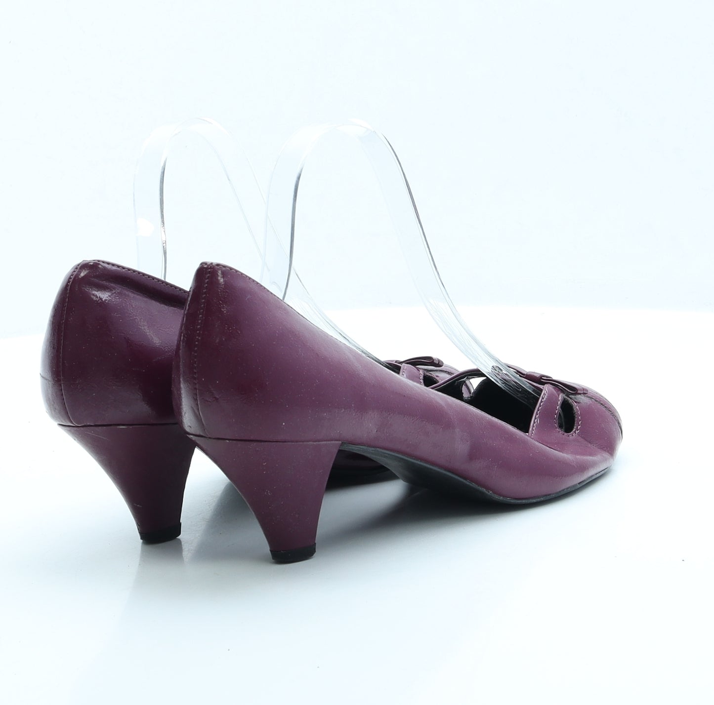 Preworn Womens Purple Faux Leather Court Heel UK 8