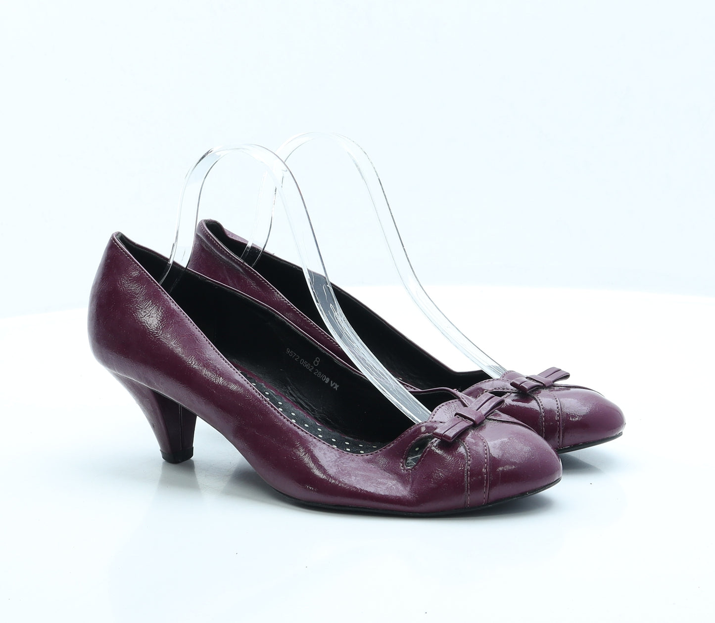 Preworn Womens Purple Faux Leather Court Heel UK 8
