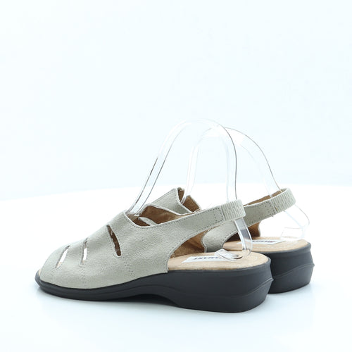 Damart Womens Grey Faux Suede Slingback Sandal UK 6