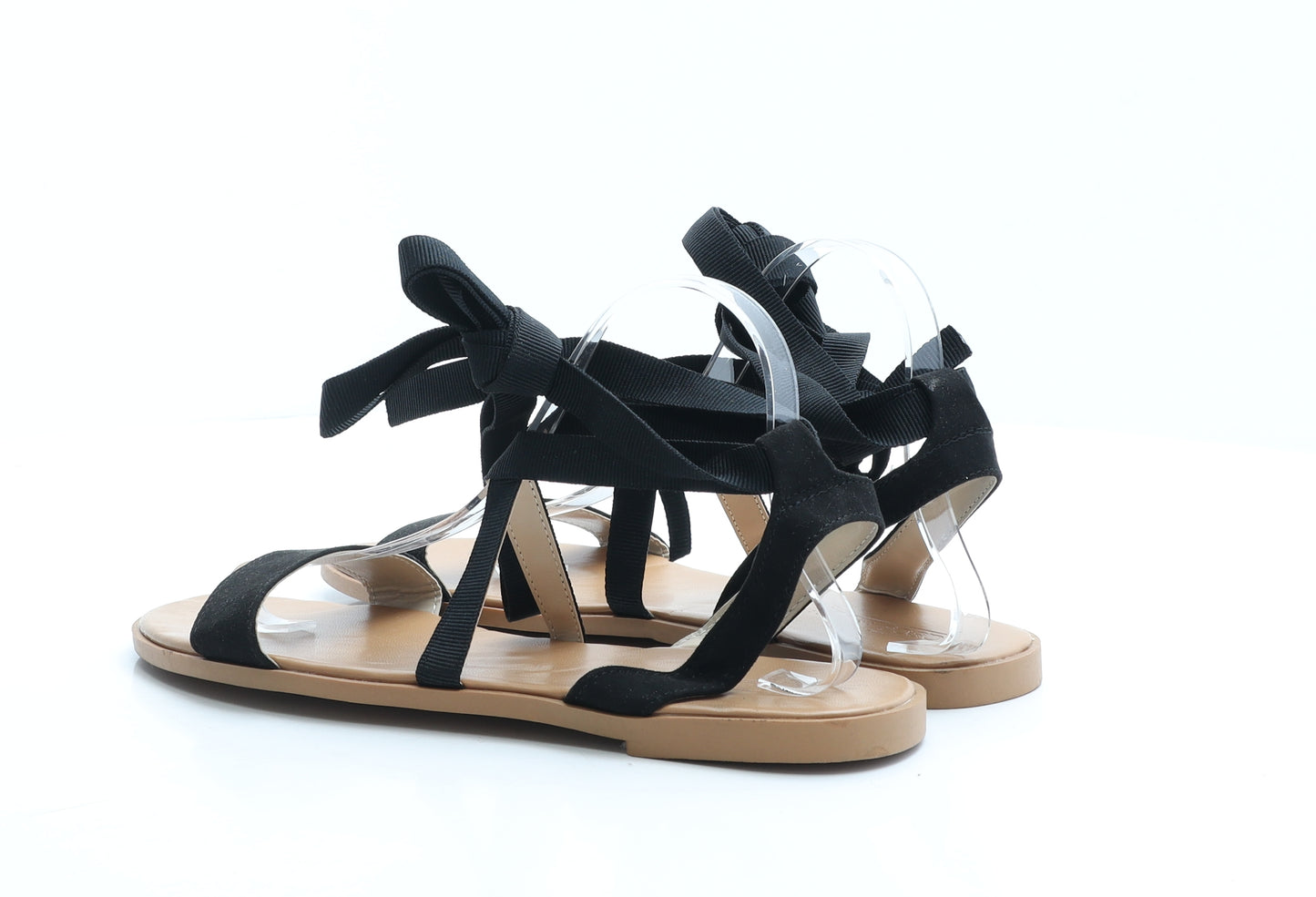 ASOS Womens Black Polyester Strappy Sandal UK 7