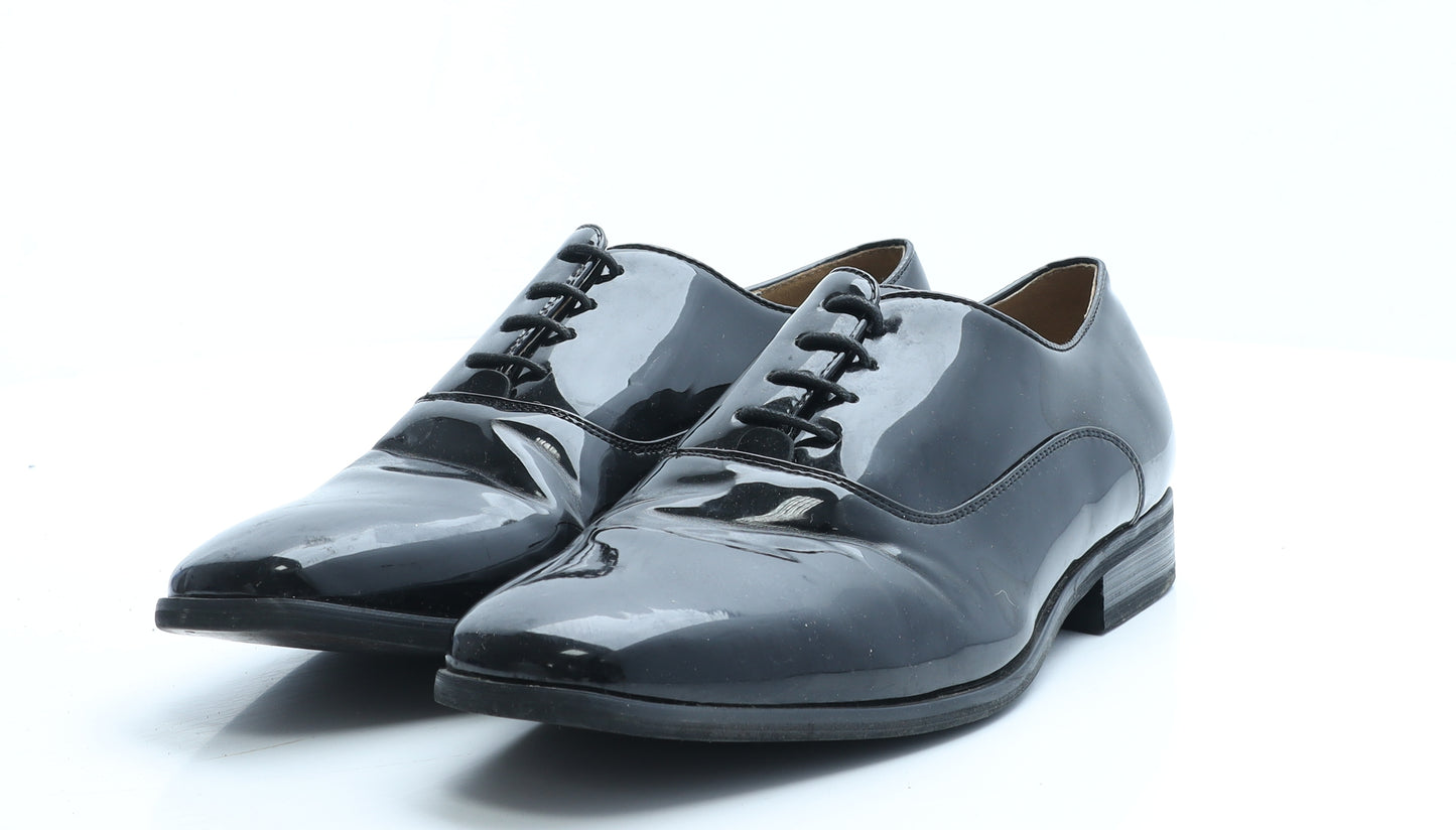 Goor Mens Black Vinyl Oxford Dress UK 10