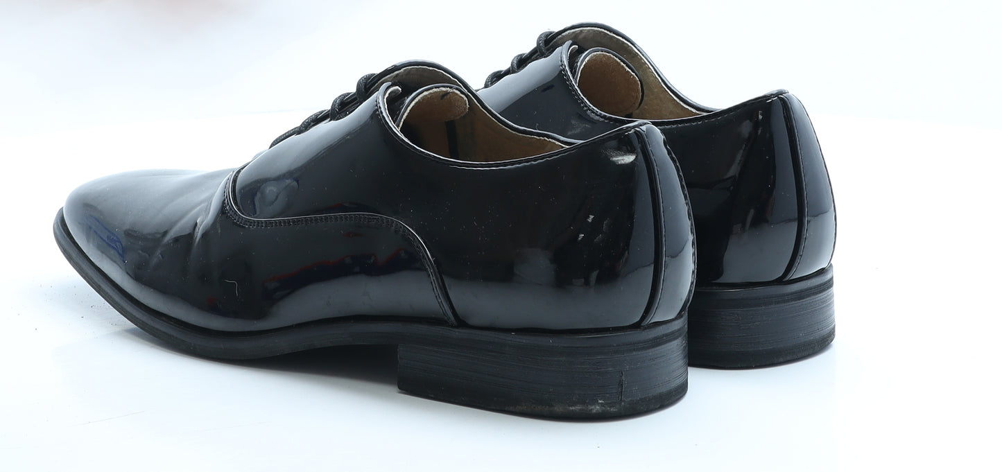 Goor Mens Black Vinyl Oxford Dress UK 10