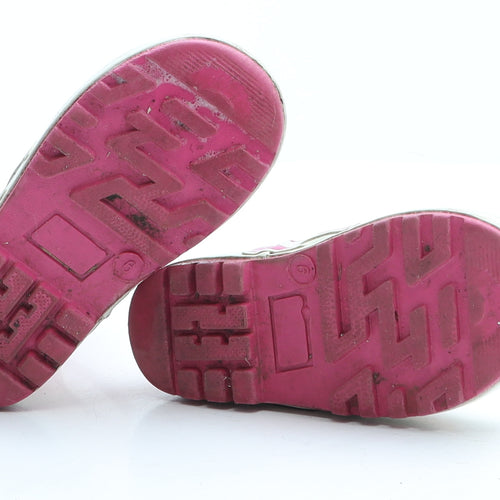 Primark Girls Pink Colourblock Rubber Wellies Boot UK 6 EUR 27