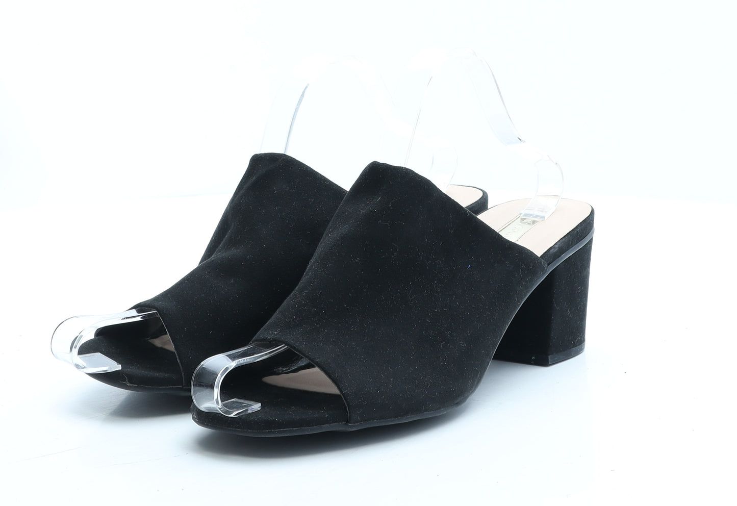 Atmosphere Womens Black Polyester Mule Heel UK 7 EUR 40