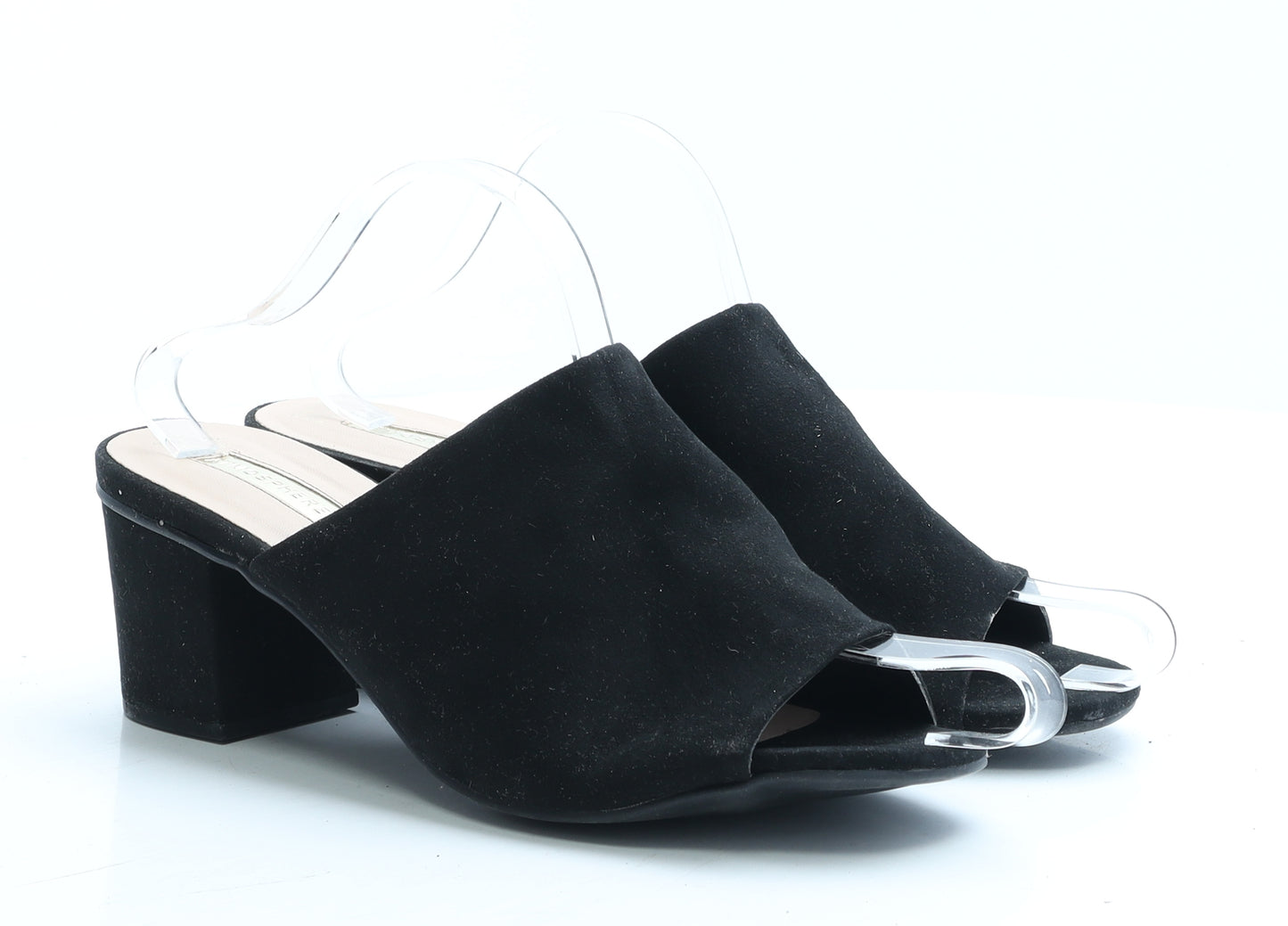 Atmosphere Womens Black Polyester Mule Heel UK 7 EUR 40