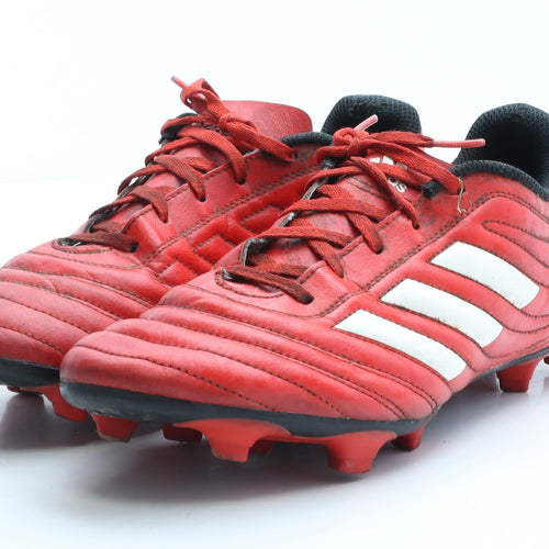 adidas Mens Red Geometric Faux Leather Trainer UK 9 - Football boots
