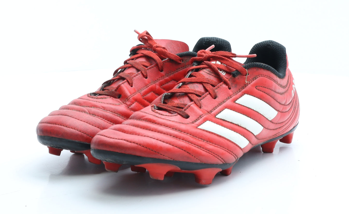adidas Mens Red Geometric Faux Leather Trainer UK 9 - Football boots