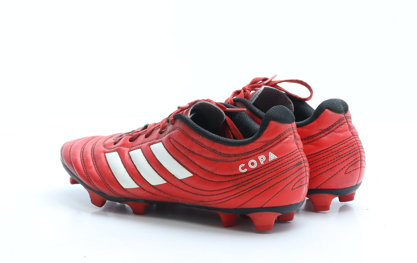 adidas Mens Red Geometric Faux Leather Trainer UK 9 - Football boots