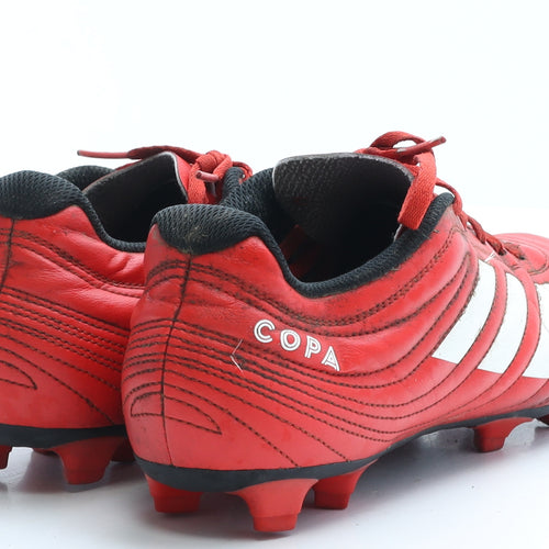 adidas Mens Red Geometric Faux Leather Trainer UK 9 - Football boots