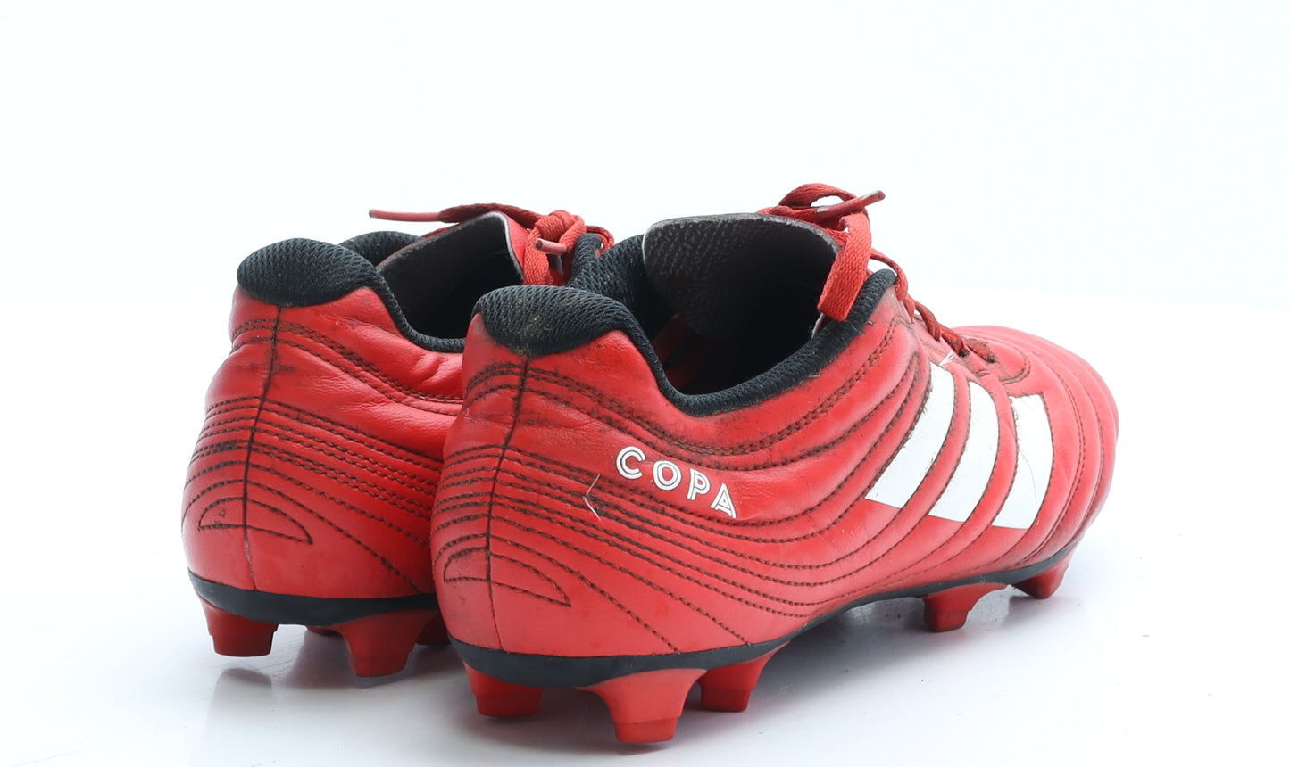 adidas Mens Red Geometric Faux Leather Trainer UK 9 - Football boots