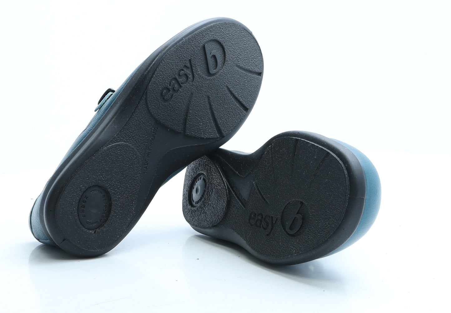 Easy B Womens Blue Leather Loafer Flat UK 6