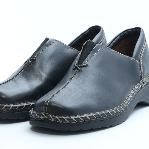 Brevitt Womens Black Leather Loafer Casual UK 5