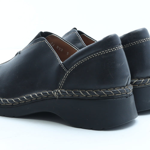 Brevitt Womens Black Leather Loafer Casual UK 5