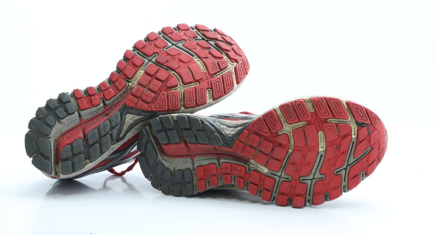 Brooks Mens Red Geometric Polyester Trainer UK 6.5 EUR 40.5