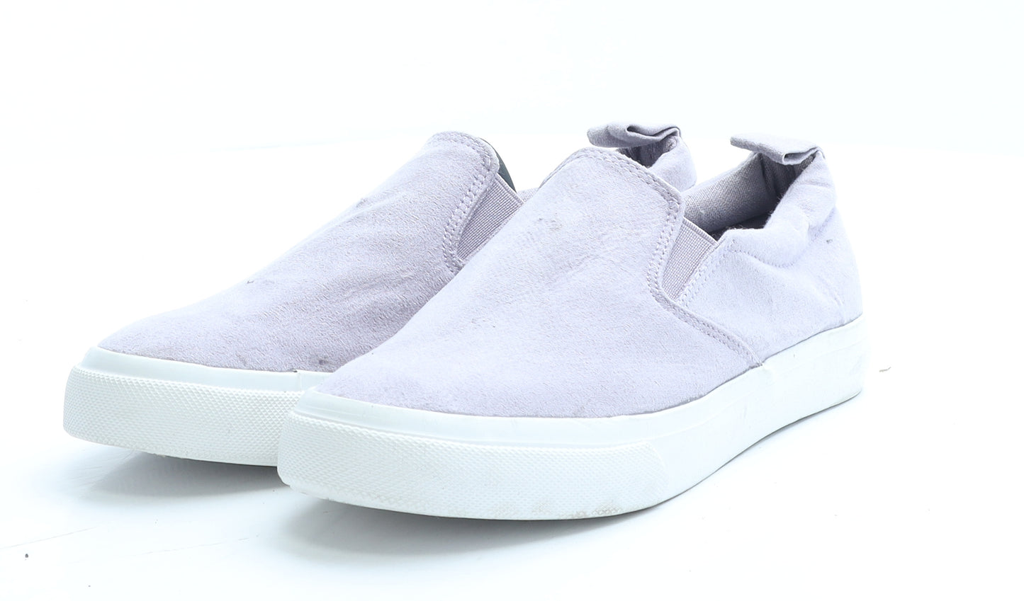 Primark Womens Purple Polyamide Loafer Flat UK 4 EUR 37