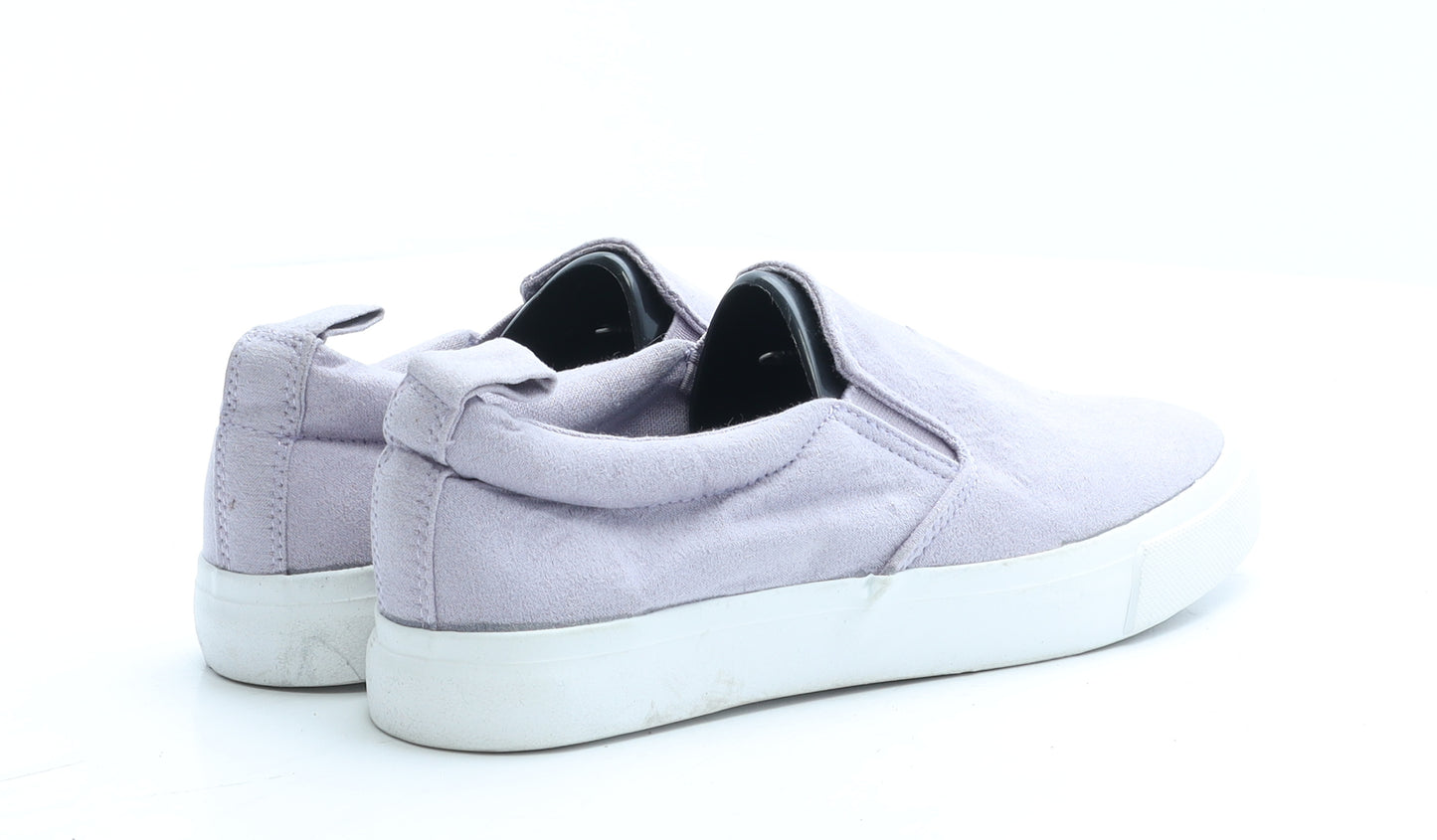 Primark Womens Purple Polyamide Loafer Flat UK 4 EUR 37