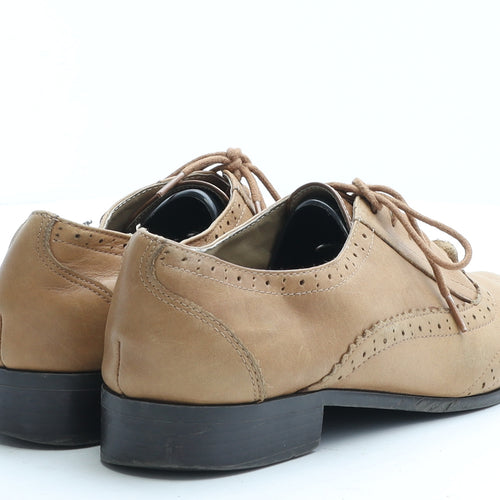 New Look Womens Brown Polyester Flat UK 6 EUR 39 - Brogue Style