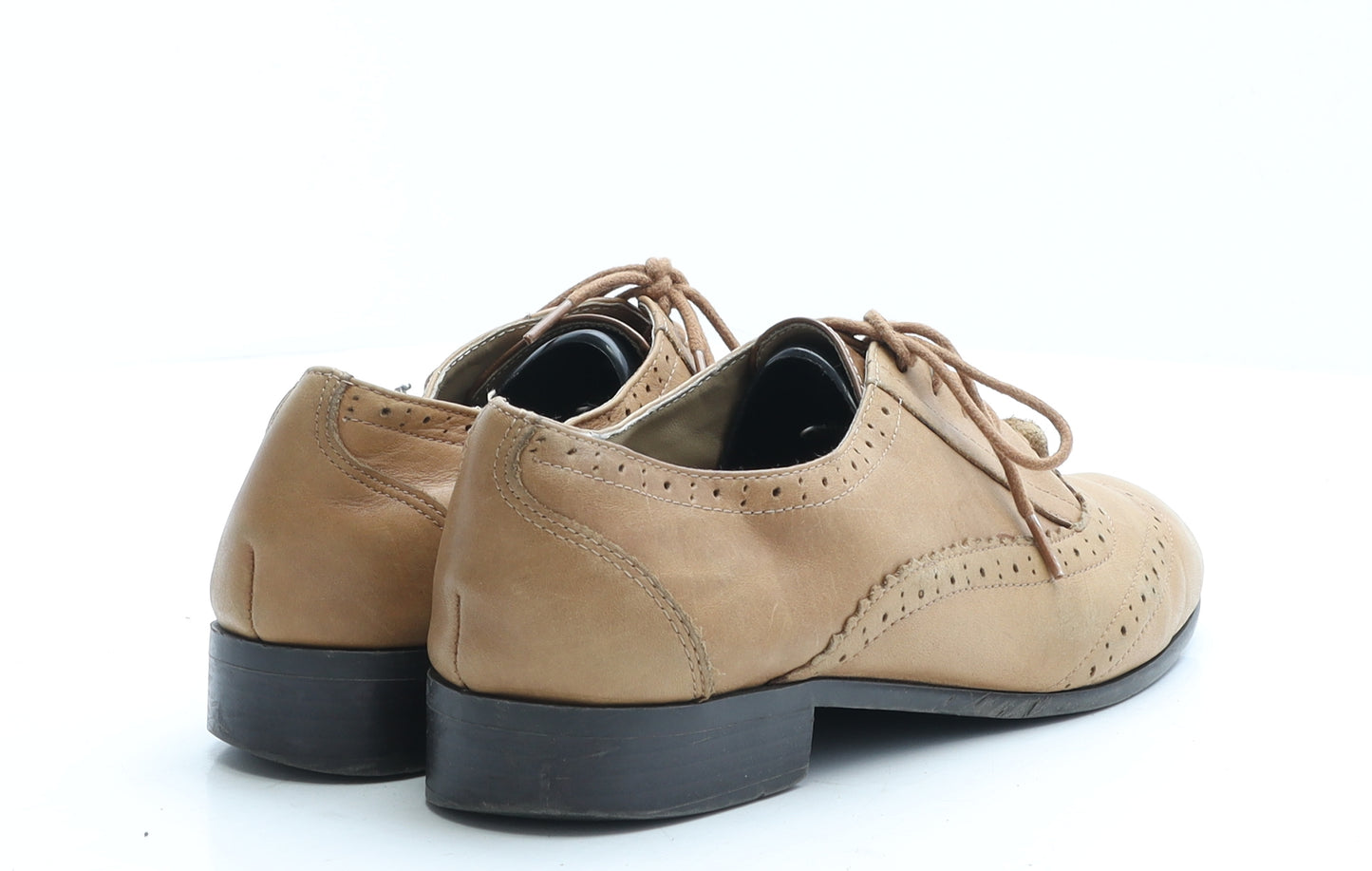 New Look Womens Brown Polyester Flat UK 6 EUR 39 - Brogue Style