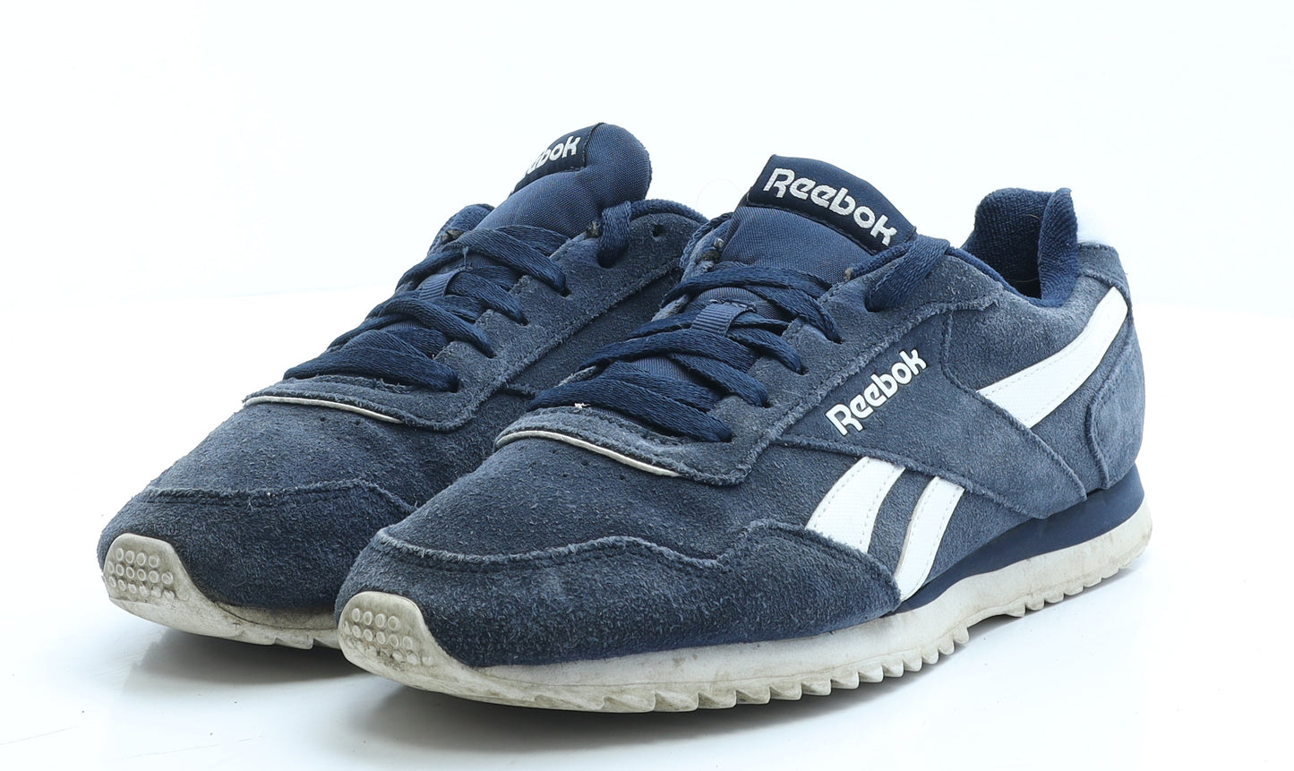 Reebok Mens Blue Geometric Polyester Trainer UK 8.5 EUR 42.5
