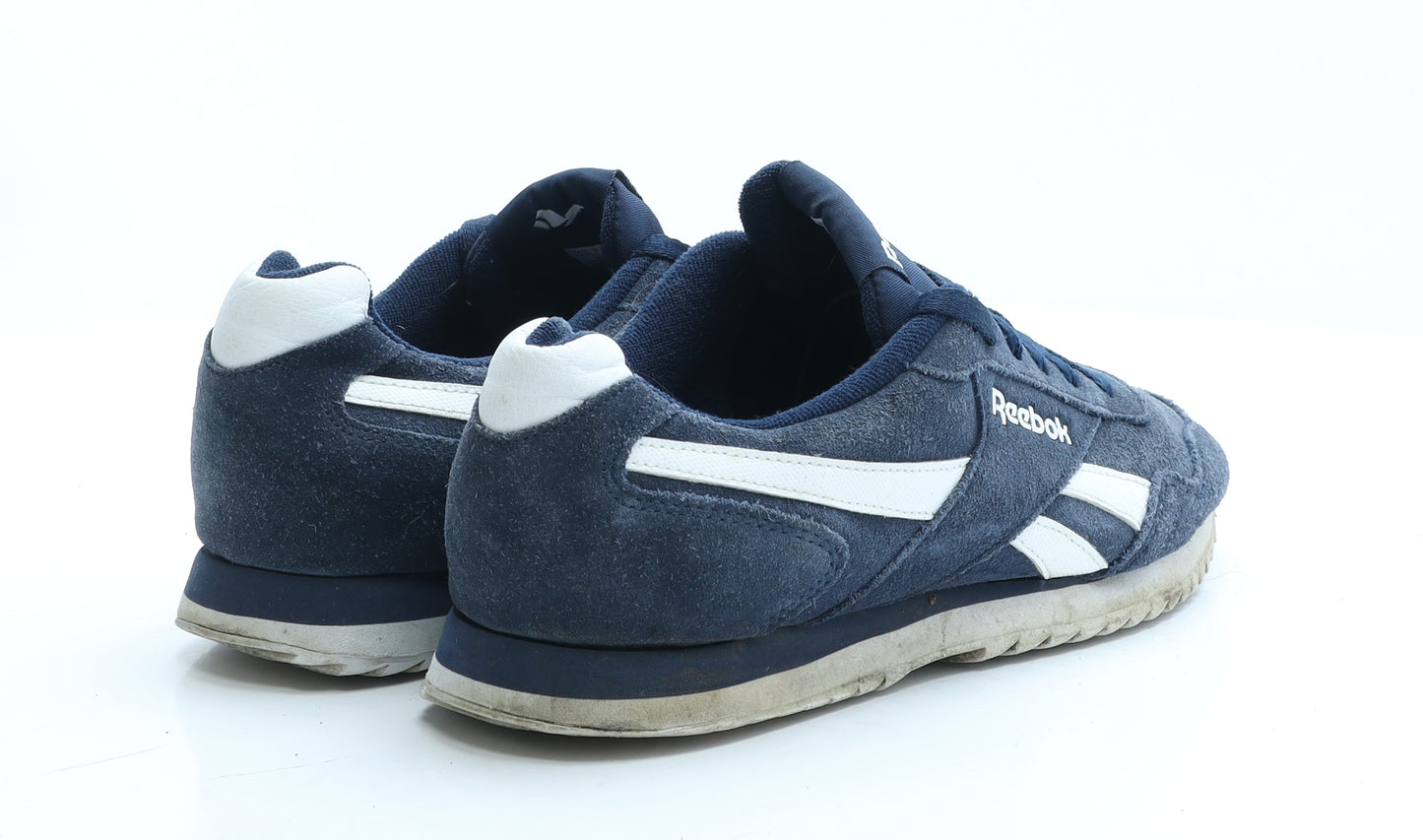 Reebok Mens Blue Geometric Polyester Trainer UK 8.5 EUR 42.5