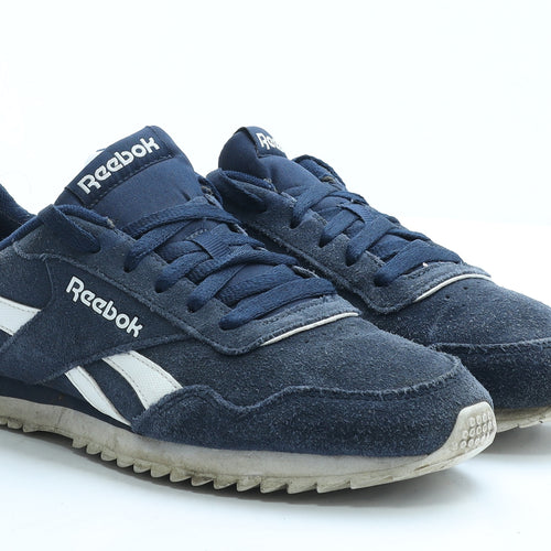 Reebok Mens Blue Geometric Polyester Trainer UK 8.5 EUR 42.5