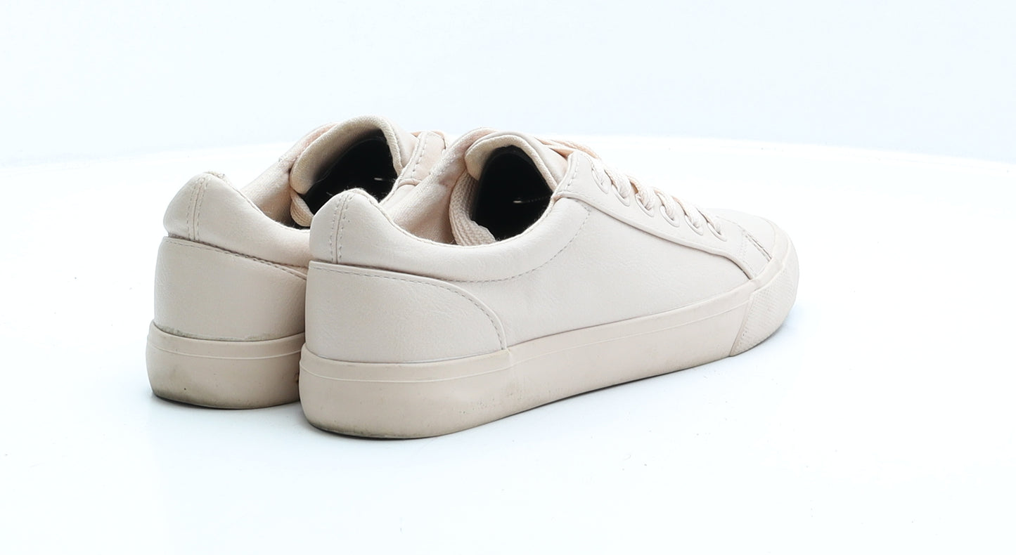 Primark Womens Pink Faux Leather Trainer UK 5 EUR 38