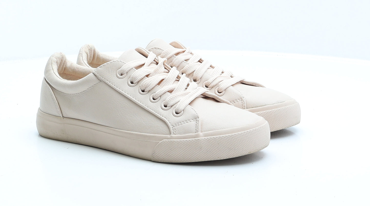 Primark Womens Pink Faux Leather Trainer UK 5 EUR 38