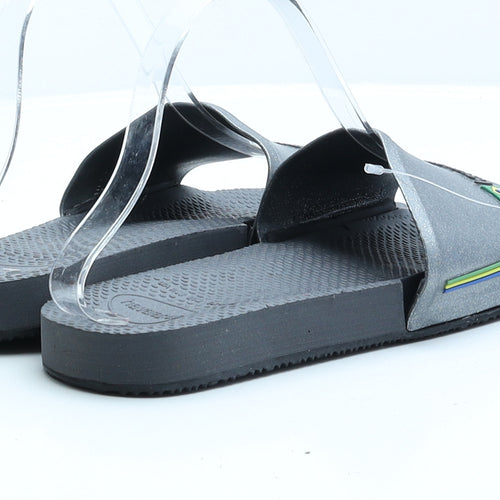 Havaianas Womens Silver Rubber Slip On Sandal UK 6 EUR 39