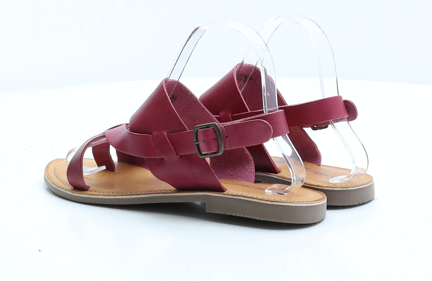 Leather Collection Womens Pink Faux Leather Strappy Sandal UK 6 EUR 39