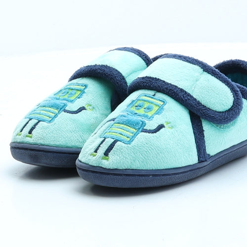 Preworn Boys Blue Polyester Slip On Slipper UK 8 - Robot