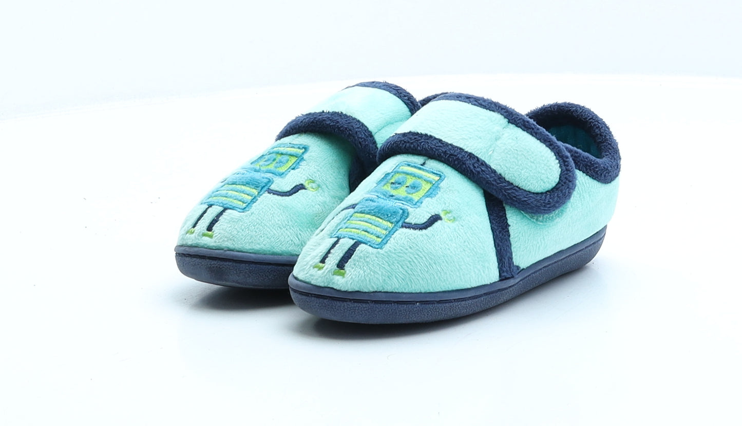 Preworn Boys Blue Polyester Slip On Slipper UK 8 - Robot