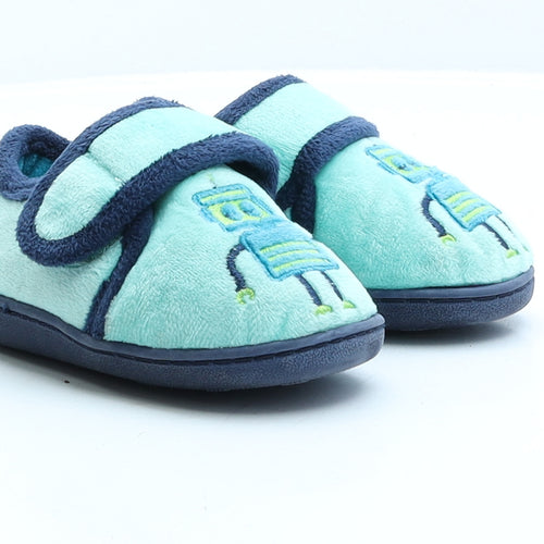 Preworn Boys Blue Polyester Slip On Slipper UK 8 - Robot