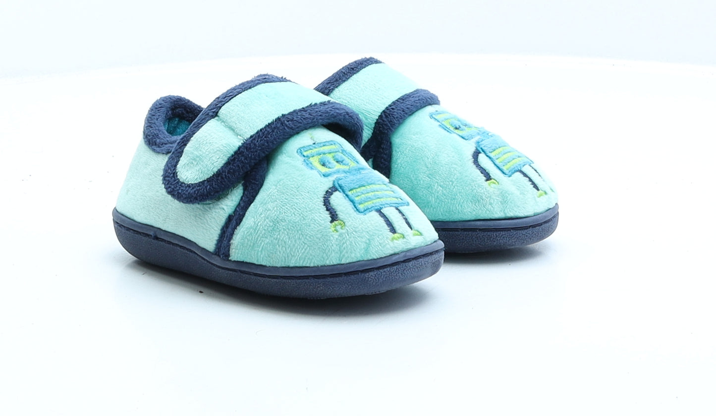 Preworn Boys Blue Polyester Slip On Slipper UK 8 - Robot