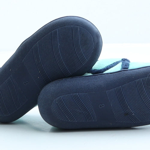 Preworn Boys Blue Polyester Slip On Slipper UK 8 - Robot