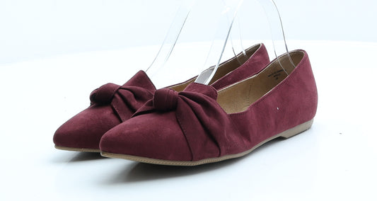 Accessorize Womens Purple Faux Suede Ballet Flat UK 5 EUR 38