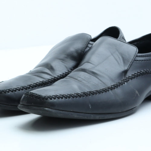 Goor Mens Black Faux Leather Oxford Dress UK 9 EUR 42