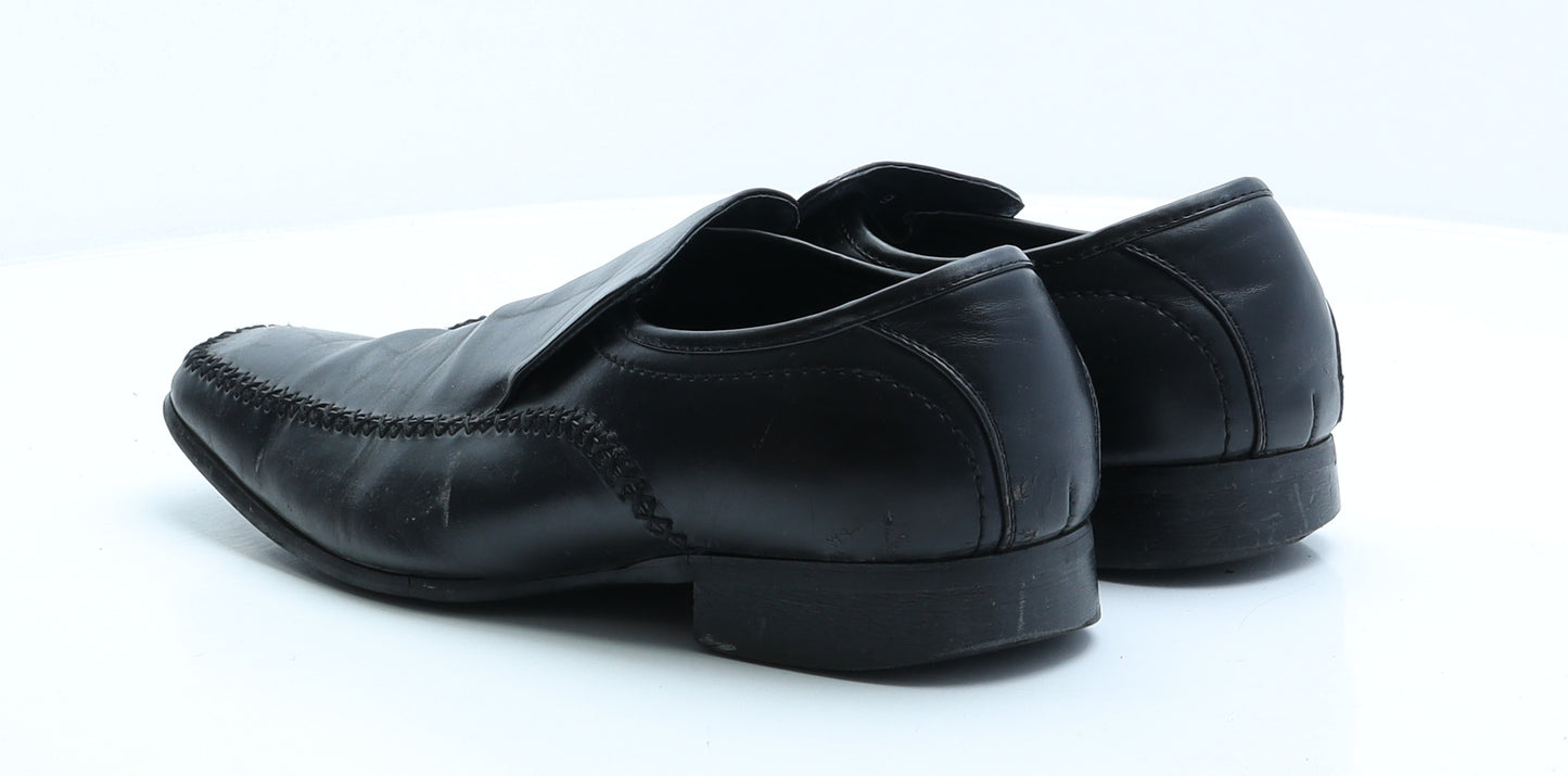 Goor Mens Black Faux Leather Oxford Dress UK 9 EUR 42