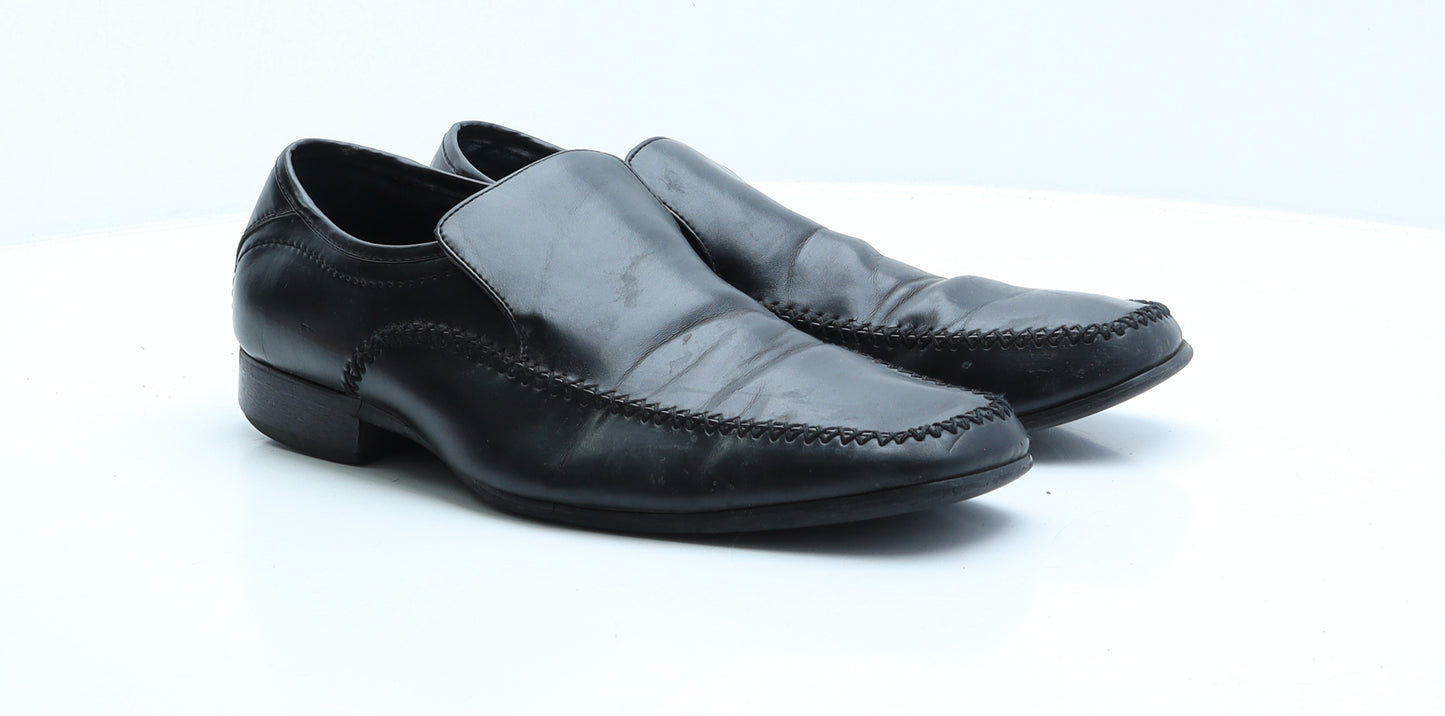 Goor Mens Black Faux Leather Oxford Dress UK 9 EUR 42