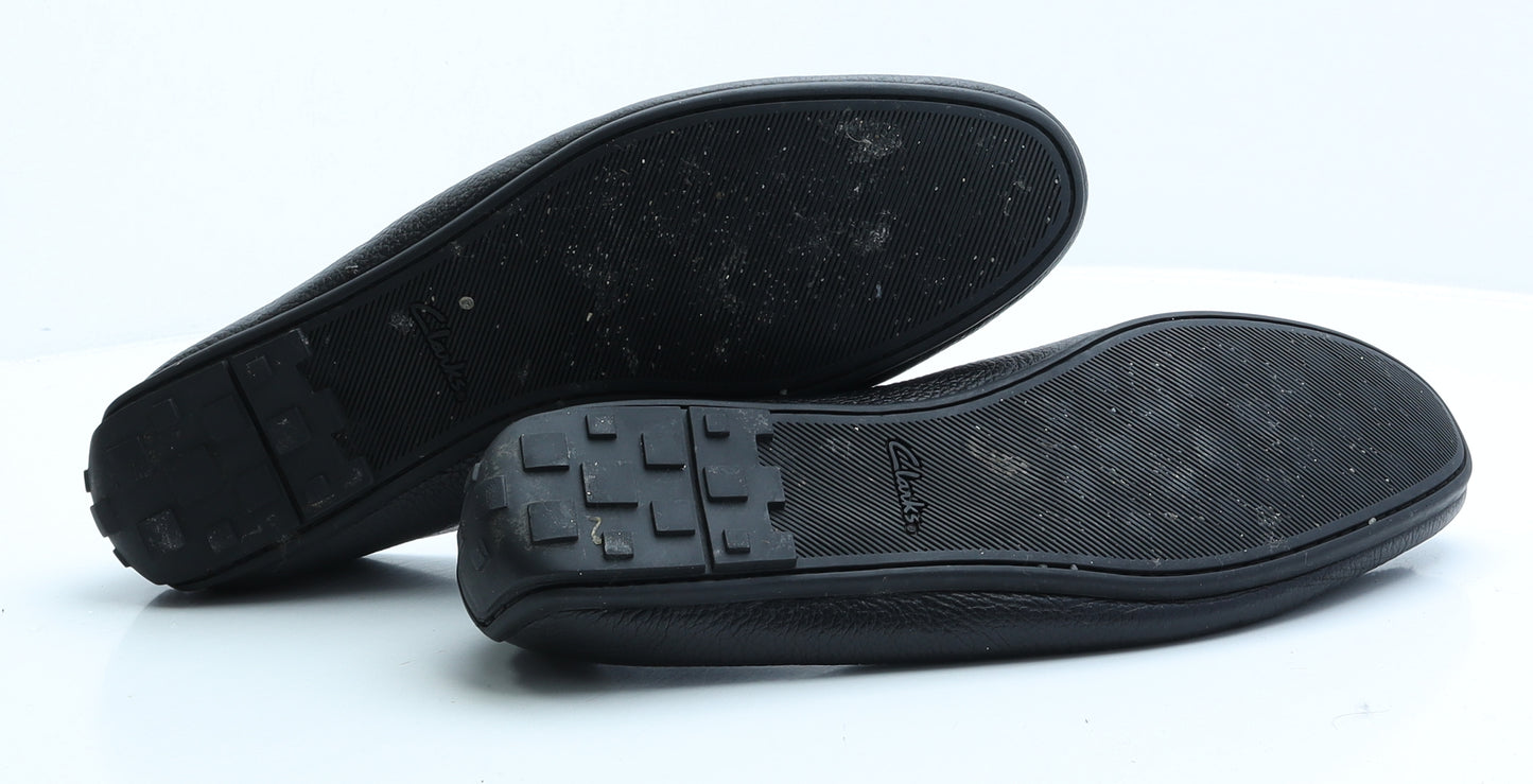 Clarks Mens Black Faux Leather Loafer Casual UK 10 EUR 44